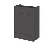 Hudson Reed Fusion Floor Standing Full Depth Wc Unit, Gloss Grey High Gloss Painted Finish, 600X355X864mm