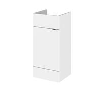 Hudson Reed Fusion Floor Standing Single Door Storage Unit | Gloss White | MDF | 400mm