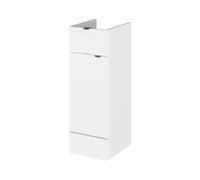 Hudson Reed Fusion Floor Standing Single Drawer and Door Lined Storage Unit | Gloss White | MDF | 300mm