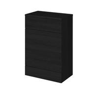 Hudson Reed Fusion Woodgrain Combination Toilet Unit with Worktop | Charcoal Black | MDF | 600mm