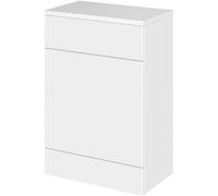 Hudson Reed Fusion Floor Standing Wc Unit With Coordinating Top, Stylish Single Vanity Unit, Gloss White, 600mm