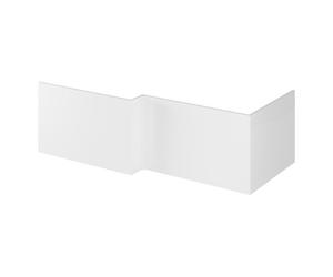 Hudson Reed Fusion Square Shower Bath End Panel | Gloss White | MDF | 700mm