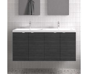 Hudson Reed Fusion Wall Hung 4-Door Vanity Unit Double Basin 1200mm Avola