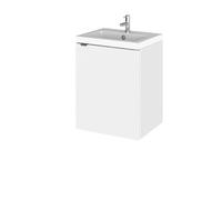 Hudson Reed Fusion Gloss White 400mm Wall Hung Single Door Vanity Unit