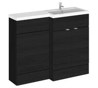 Hudson Reed Fusion Charcoal Black 1100mm RH Basin & WC Combination