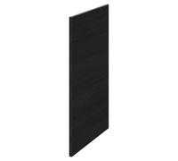 Hudson Reed Fusion Woodgrain Decorative End Panel | Charcoal Black | MDF | 370mm x 890mm