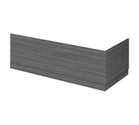 Hudson Reed Fusion Anthracite Woodgrain 750mm Bath End Panel & Pli