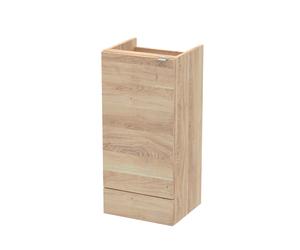 Hudson Reed Fusion Woodgrain Floor Standing Single Door Storage Unit | Bleached Oak | MFC | 400mm