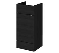 Hudson Reed 400Mm Vanity Unit - Black Woodgrain, Black