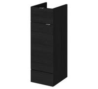 Hudson Reed Fusion 300Mm Drawer Lined Unit - Black Woodgrain, Black