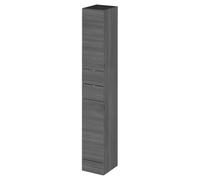 Hudson Reed Fusion Woodgrain Floor Standing Storage Unit | Anthracite | MDF | 300mm x 1940mm