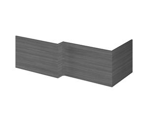 Hudson Reed Fusion Woodgrain Square Shower Bath Front Panel | Anthracite | MDF | 1700mm