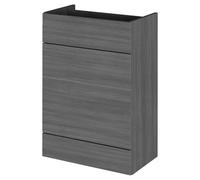 Hudson Reed 600Mm Wc Unit - Grey Woodgrain, Grey