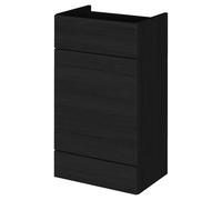 Hudson Reed Fusion Woodgrain Toilet Unit | Charcoal Black | MDF | 500mm