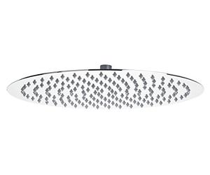 Hudson Reed HEAD46 ǀ Modern Bathroom Slim Stainless Steel Round Fixed Shower Head, 56mm x 400mm, Chrome