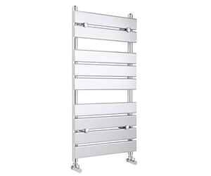 Hudson Reed HL382 Piazza | Modern Bathroom Vertical Wall Hung 9 Bar Heated Towel Rail, 950mm x 500mm, Chrome, Set of 2 Pieces