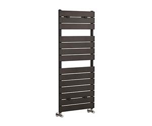 Hudson Reed HLA35 Modern Bathroom Flat Vertical Wall Hung Heated Towel Rail (Excludes Valves), 1213mm x 500mm, Anthracite, 1213 x 500 mm, Set of 2 Pieces