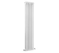 Hudson Reed HSA001 Salvia Modern Double Panel Colosseum Designer Bathroom Radiator (Excludes Valves), 1800mm x 383mm, High Gloss White, Set of 2 Pieces