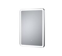Hudson Reed Hydrus Led Touch Sensor Framed Bathroom Mirror With Demister, Silver, 700 X 500 mm