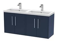 Hudson Reed Juno Electric Blue 1200mm Wall Hung 4-Door Vanity Unit &am