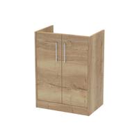 Hudson Reed Juno 600mm Floor Standing 2-Door Unit-Autumn Oak