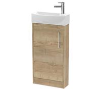Hudson Reed Juno Compact 440mm Floor Standing Unit - Oak