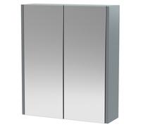 Hudson Reed Juno 600mm Mirror Unit (50/50) - Coastal Grey, Grey