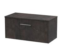 Hudson Reed JNU2625W Juno Wall Hung 1 Drawer Countertop Vanity & Colour Worktop, 800mm, Matt Metallic Slate
