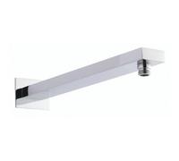 Hudson Reed Large Rectangular Wall Mounted Shower Arm | Chrome | Stainless Steel | 50mm x 20mm x 398mm