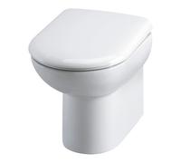 Hudson Reed Lawton Back to Wall Toilet Pan and Soft Close Toilet Seat | White | Ceramic | 375mm x 400mm x 530mm