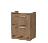 Hudson Reed Lille 600mm Floor Standing 2 Drawer Unit (455 Deep)-Antique Oak