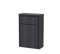 Hudson Reed Lille Floor Standing Wc Unit, Modern Bathroom Furniture In Graphite Grey Woodgrain Finish, 550mm