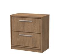 Hudson Reed Lille Woodgrain 2 Drawer Vanity Unit with Worktop | Antique Oak | MFC | 800mm