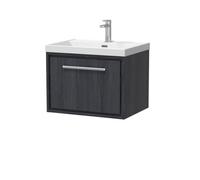 Hudson Reed Lille Wall Hung Vanity Unit With Basin, Soft Close Drawer Contemporary Sink Vanity Unit For Modern Bathroom