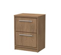 Hudson Reed Lille Woodgrain 2 Drawer Vanity Unit with Worktop | Antique Oak | MFC | 600mm