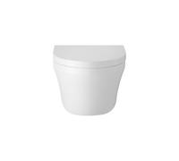 Hudson Reed Luna Wall Hung Toilet Pan and Soft Close Toilet Seat | White | Ceramic | 360mm x 400mm x 530mm