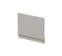 Hudson Reed Matt Bath End Panel with Plinth | Pebble Grey | MDF | 750mm