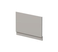 Hudson Reed Matt Bath End Panel with Plinth | Pebble Grey | MDF | 800mm