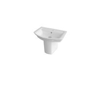 Hudson Reed Maya Basin and Semi Pedestal | White | Ceramic | 550mm