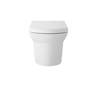 Hudson Reed Maya Wall Hung Toilet Pan and Soft Close Toilet Seat | White | Ceramic | 355mm x 400mm x 525mm