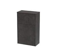 Hudson Reed NPF2641 Havana Modern Bathroom Floor Standing Concealed Cistern WC Toilet Unit, 500mm, Matt Metallic Slate