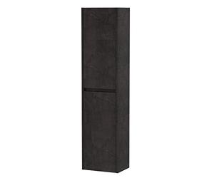 Hudson Reed NPH2662 Havana Modern Bathroom Wall Hung 1 Door Tall Bathroom Storage Unit, 350mm, Matt Metallic Slate