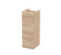 Hudson Reed OFF3022 Fusion Modern Bathroom Floor Standing Drawer Lined 1 Soft Close Door Unit, 300mm, Bleached Oak