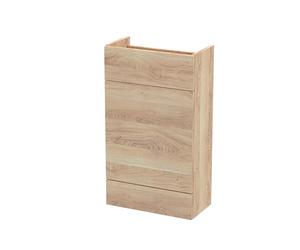 Hudson Reed OFF3045 Fusion Modern Bathroom Floor Standing Compact WC Unit (Top, Pan and Cistern Sold Separately), 500mm, Bleached Oak