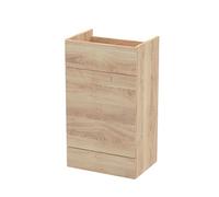 Hudson Reed OFF3046 Fusion Modern Bathroom Floor Standing WC Unit (Top, Pan and Cistern Sold Separately), 500mm, Bleached Oak