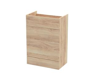 Hudson Reed OFF3048 Fusion Modern Bathroom Floor Standing WC Unit (Top, Pan and Cistern Sold Separately), 600mm, Bleached Oak