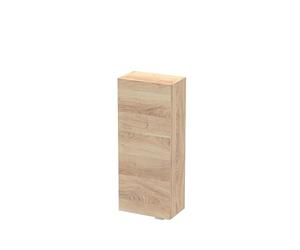 Hudson Reed OFF3051 Fusion Modern Bathroom Wall Hung 1 Soft Close Door Wall Unit, 300mm, Bleached Oak