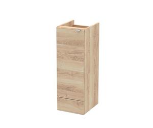 Hudson Reed OFF3082 Fusion Modern Bathroom Floor Standing 1 Soft Close Door Full Depth Base Unit, 300mm, Bleached Oak