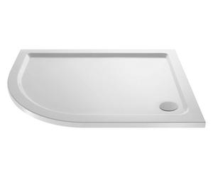 Hudson Reed Offset Quadrant Acrylic Capped Abs Pu Shower Tray White Slip Resistant Contemporary Lifetime 1200X800X40mm
