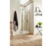 Nuie Pacific Chrome Hinged Door Shower Enclosure 900x700x6mm